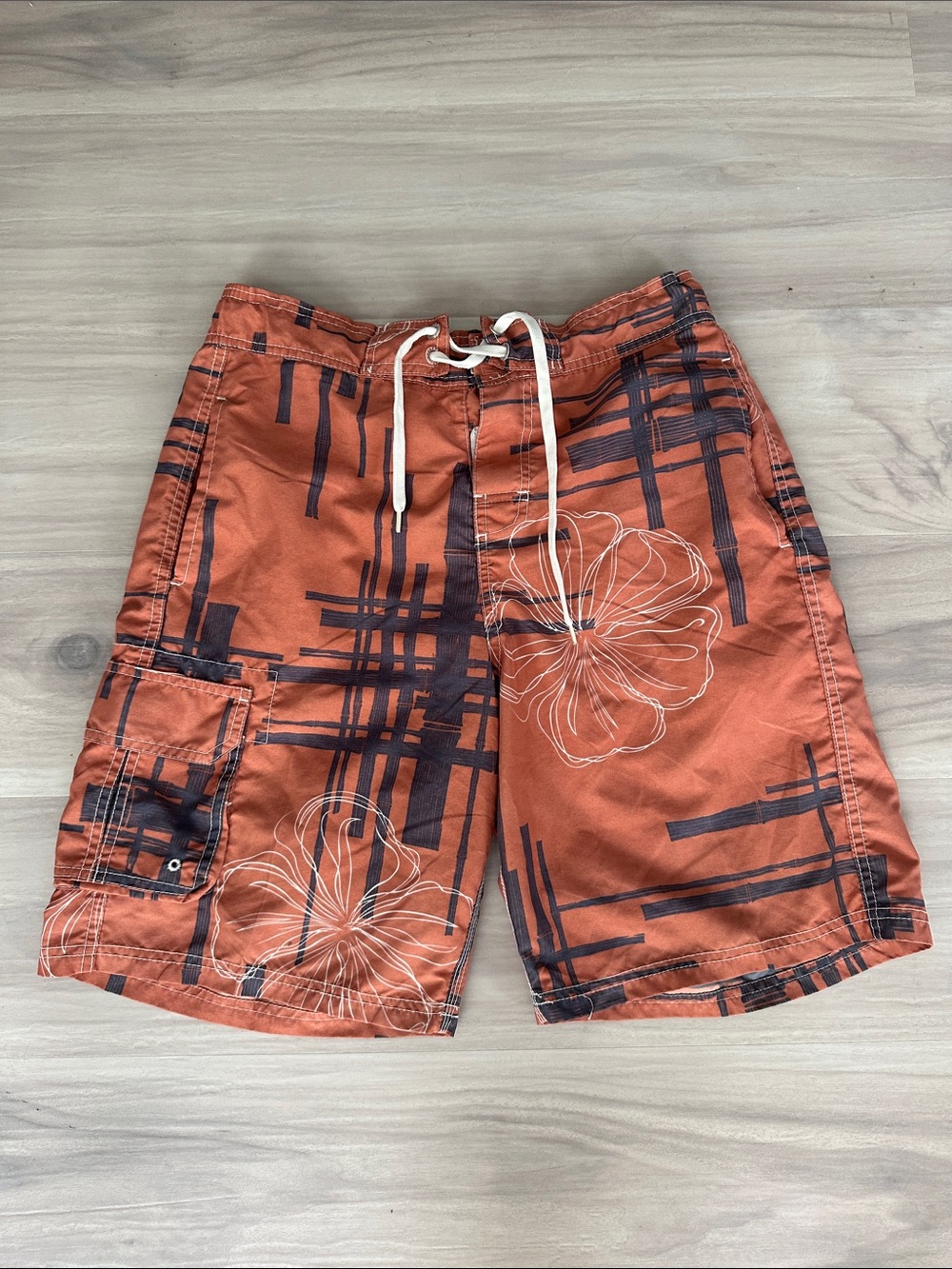4/$20 RS Surf Men's Rust Orange Swim Trunks